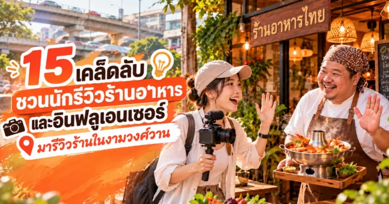 เคล็ดลับโปรโมทร้านอาหารเปิดใหม่ ใกล้งามวงศ์วาน ด้วยนักรีวิวและอินฟลูเอนเซอร์ งามวงศ์วาน.com
